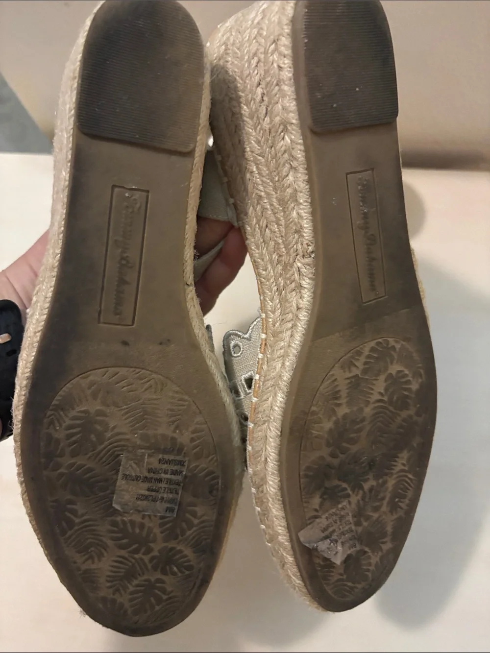 Tommy Bahama Beige Laser-Cut Espadrille Slingback Sandals